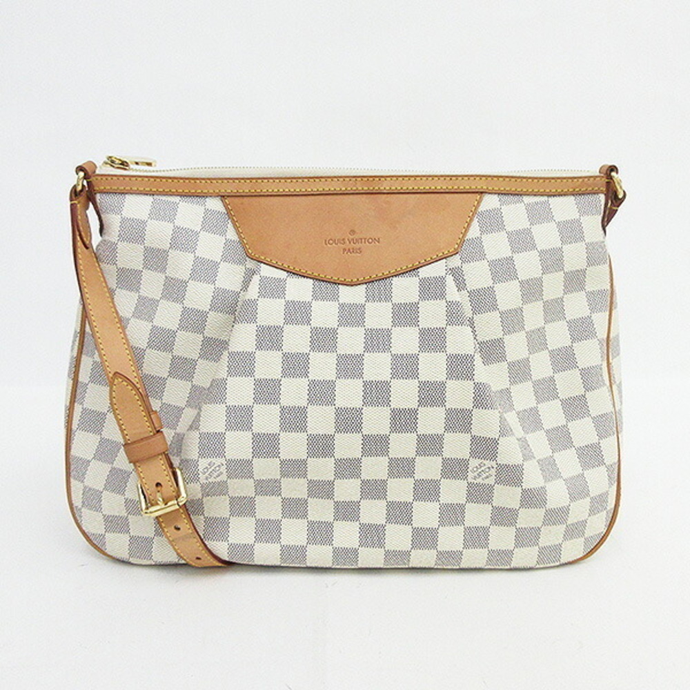 LOUIS VUITTON Damier Azur White Siracusa Shoulder Bag